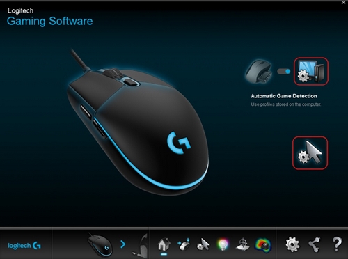 Customize G PRO gaming mouse pointer settings with Logitech Gaming